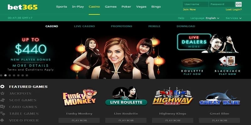 Hệ sinh thái casino hiện đại tại Bet365