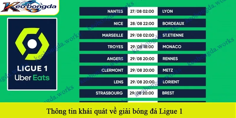 Thông tin khái quát về giải bóng đá Ligue 1