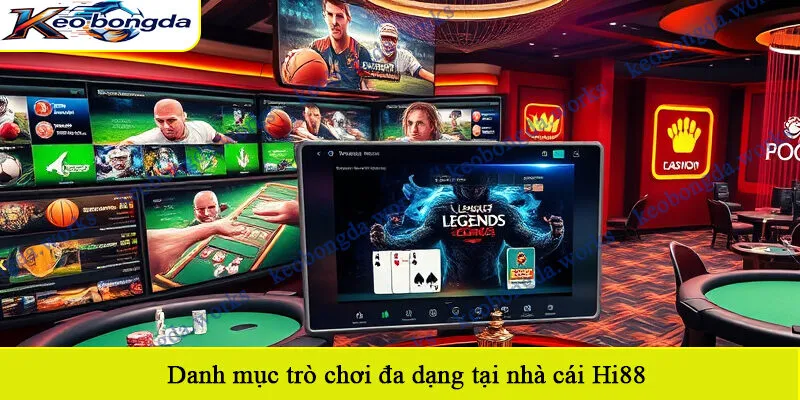 Danh mục trò chơi đa dạng tại nhà cái Hi88