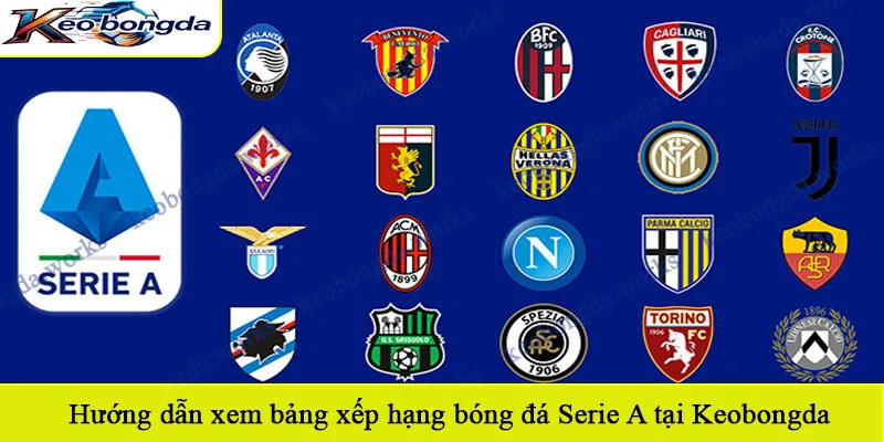 Hướng dẫn xem bảng xếp hạng bóng đá Serie A tại Keobongda