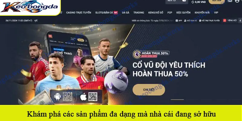 Khám phá các sản phẩm đa dạng mà nhà cái đang sở hữu