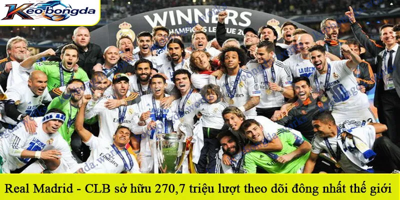 Real Madrid - CLB sở hữu 270,7 triệu lượt theo dõi đông nhất thế giới
